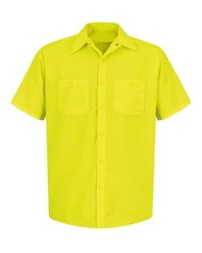 Red Kap Enhanced Visibility Short Sleeve Work Shirt - Tall Sizes