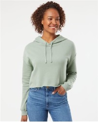 Independent Trading Co Womens Lightweight Crop Hooded Sweatshirt