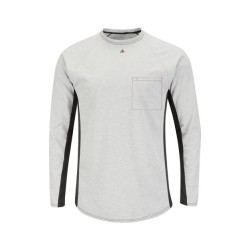 Bulwark Long Sleeve FR Two-Tone Base Layer with Concealed Chest Pocket - EXCEL FR