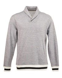 J America Peppered Fleece Shawl Collar