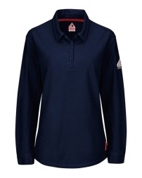 Bulwark iQ Series Women's Long Sleeve Polo with 4-Button Placket