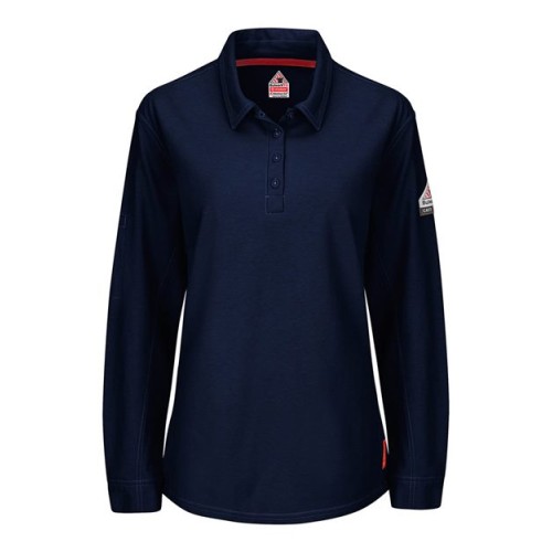 Bulwark iQ Series Women's Long Sleeve Polo with 4-Button Placket