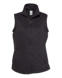 J America Womens Quilted Full-Zip Vest