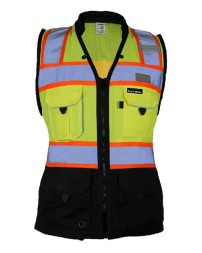 Kishigo Women's Premium Black Series Heavy Duty Surveyors Vest