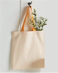 Q-Tees Economical Tote with Contrast-Color Handles