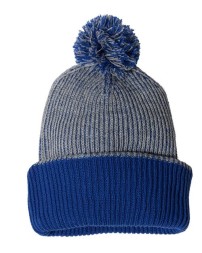 Sportsman 12 Speckled Pom-Pom Cuffed Beanie