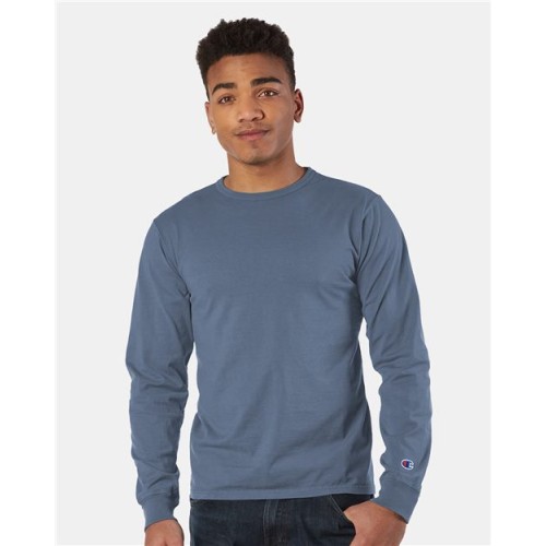 Champion Garment-Dyed Long Sleeve T-Shirt