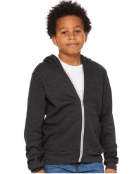 BELLA  CANVAS Youth Sponge Fleece Full-Zip Hoodie