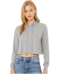 BELLA  CANVAS Womens Triblend Crop Long Sleeve Hoodie