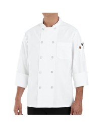 Chef Designs 100 Polyester Ten Pearl Button Chef Coat