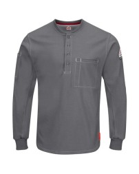 Bulwark iQ Series Plus Long Sleeve Henley - Tall Sizes