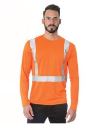 Bayside USA-Made Hi-Visibility Long Sleeve Performance T-Shirt