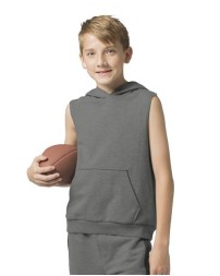 Boxercraft Youth Stadium Hooded Sleeveless Sweatshirt