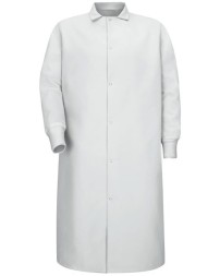 Red Kap Gripper-Front Pocketless Butcher Coat With Knit Cuffs