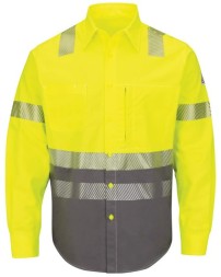 Bulwark Hi-Visibility Color Block Uniform Shirt - EXCEL FR ComforTouch - 7 oz - Tall Sizes