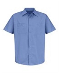 Red Kap Industrial Stripe Short Sleeve Work Shirt - Tall Sizes