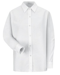 Red Kap Women's Long Sleeve Specialized Pocketless Poplin Work Shirt