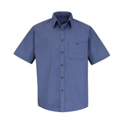 Red Kap Mini-Plaid Uniform Short Sleeve Shirt - Tall Sizes
