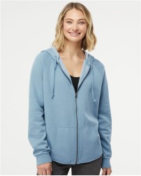 Independent Trading Co Women's California Wave Wash Full-Zip Hooded Sweatshirt