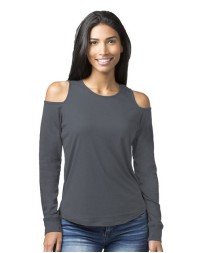 Boxercraft Women's Cold Shoulder Long Sleeve T-Shirt