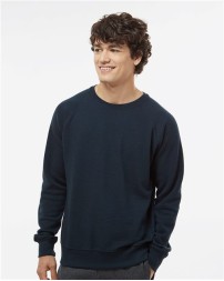 J America Ripple Fleece Raglan Crewneck Sweatshirt