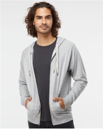 Independent Trading Co Icon Lightweight Loopback Terry Full-Zip Hooded Sweatshirt