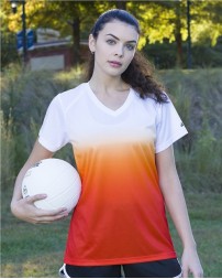 Badger Women's V-Neck Ombre T-Shirt