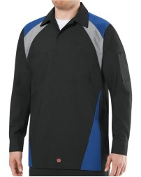 Red Kap Long Sleeve Tri-Color Shop Shirt - Tall Sizes
