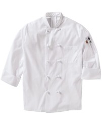 Chef Designs Mimix Ten Knot Button Chef Coat with OilBlok