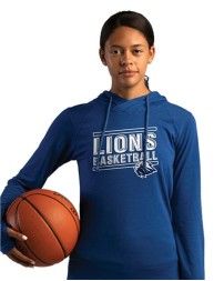 Badger Women's Tri-Blend Surplice Long Sleeve Hooded T-Shirt