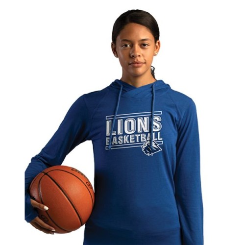 Badger Women's Tri-Blend Surplice Long Sleeve Hooded T-Shirt