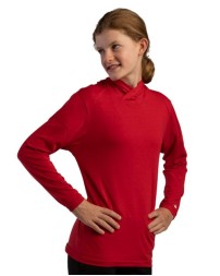 Badger Youth Tri-Blend Surplice Hooded Long Sleeve T-Shirt