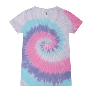 Tie-Dye Ladies' V-Neck T-Shirt