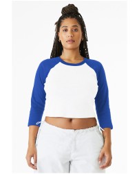 Bella + Canvas Ladies' Micro Ribbed 3/4 Raglan Baby Tee