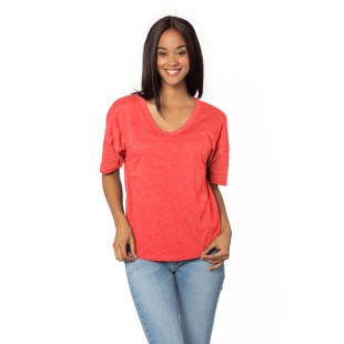 chicka-d Ladies' Happy Jersey V-Neck