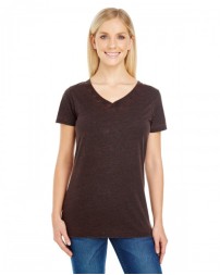 Threadfast Apparel Ladies' Cross Dye Short-Sleeve V-Neck T-Shirt