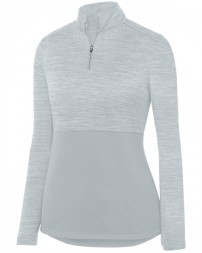 Augusta Sportswear Ladies' Shadow Tonal Heather Quarter-Zip Pullover