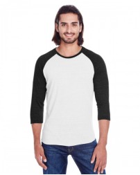 Threadfast Apparel Unisex Triblend 3/4-Sleeve Raglan