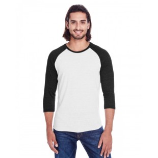 302G Threadfast Apparel Unisex Triblend 3/4-Sleeve Raglan