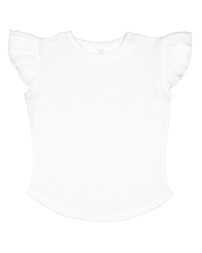 3339 Rabbit Skins Toddler Flutter Sleeve T-Shirt