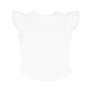 Rabbit Skins Toddler Flutter Sleeve T-Shirt