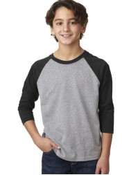 Next Level Apparel Youth CVC 3/4-Sleeve Raglan