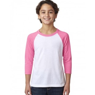 Next Level Apparel Youth CVC 3/4-Sleeve Raglan