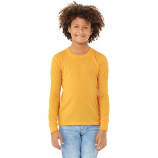 Bella + Canvas Youth Heather CVC Long-Sleeve T-Shirt