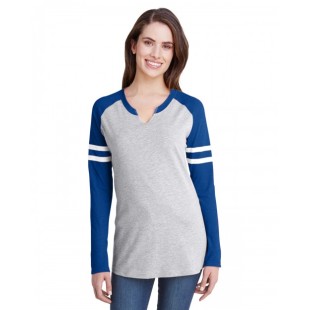 LAT Ladies' Gameday Mash-Up Long Sleeve Fine Jersey T-Shirt