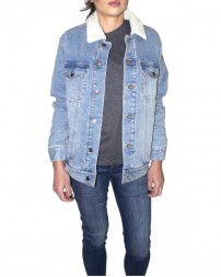 372J Threadfast Apparel Unisex Sherpa-Lined Denim Jacket