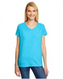 42VT Hanes Ladies' Perfect-T Triblend V-Neck T-shirt