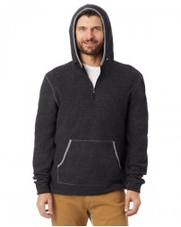 43251RT Alternative Adult Quarter Zip Fleece Hooded Sweatshirt