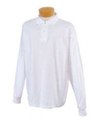 Jerzees Youth SpotShield Long-Sleeve Jersey Polo