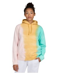 US Blanks Unisex Made in USA Rainbow Tie-Dye Hooded Sweatshirt